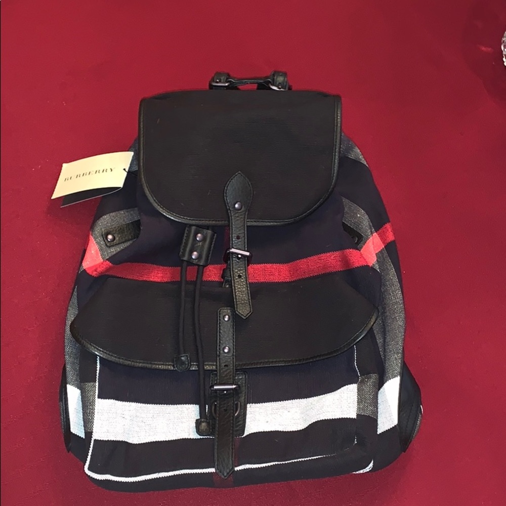 Burberry Men's Korbin Check Print Canvas Backpac